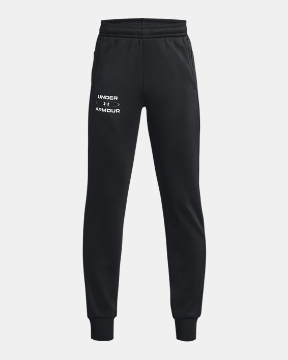 Pantalon de jogging Armour Fleece® Graphic pour garçons, Black, pdpMainDesktop image number 0
